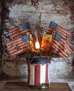 Americana Uncle Sam Hat - Candle Lamp E-Pattern