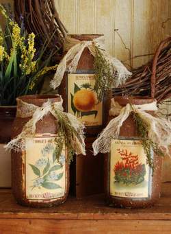 Grungy Spring Herb Jars - E-Pattern